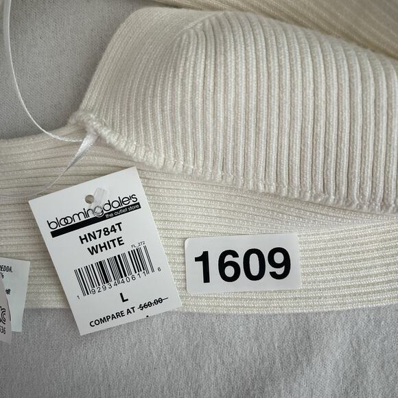 NWT Endless Rose Miley Back Tie Elevated Knit Bralette White Women's Size Large - Picture 15 of 16